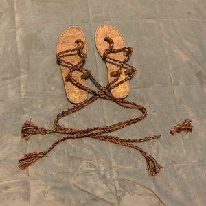 Size 8.5 Colorful Rope Sandals